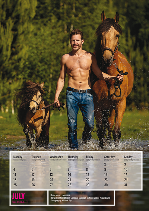 Horse and Hunk Calendrier 2024 